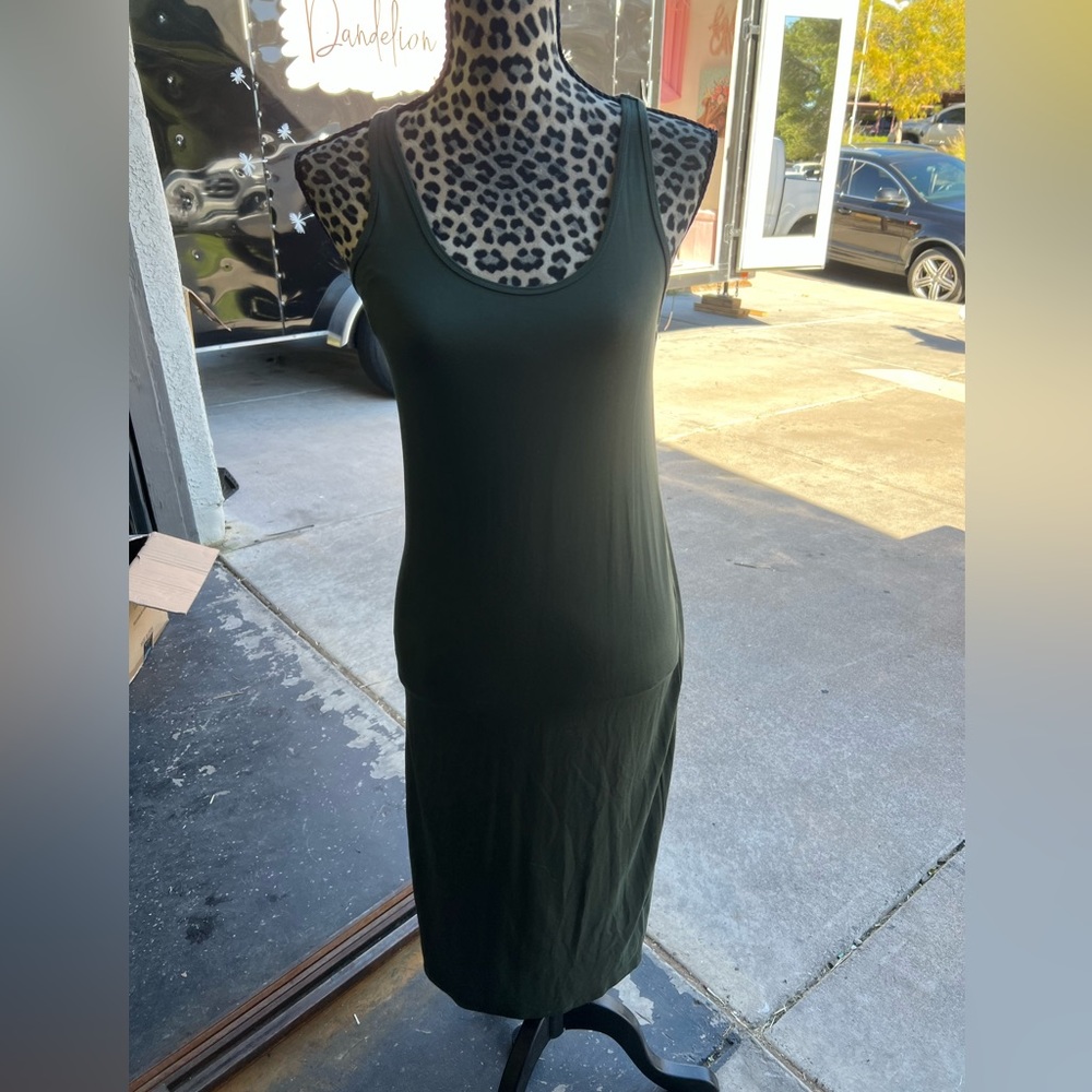 Philosophy deep green dress